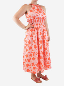 Essentiel Antwerp Pink and red floral printed sundress - size UK 12
