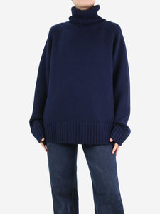 Joseph Blue roll-neck wool jumper - size L