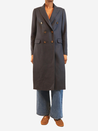 Navy double-breasted cashmere coat - size UK 8 Coats & Jackets Brunello Cucinelli 