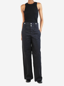 Isabel Marant Black wide leg trousers - size UK 6