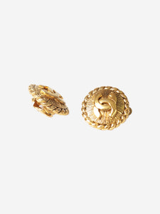 Chanel Gold CC clip on earrings