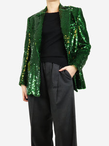 Blaze Milano Green sequin blazer - size UK 8