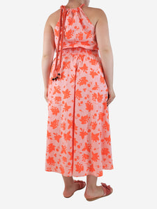 Essentiel Antwerp Pink and red floral printed sundress - size UK 12