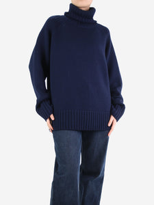Joseph Blue roll-neck wool jumper - size L