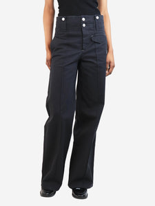 Isabel Marant Black wide leg trousers - size UK 6