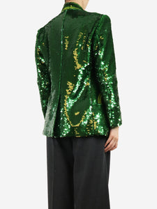 Blaze Milano Green sequin blazer - size UK 8