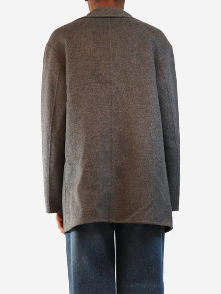 Grey wool patch pocket jacket - size UK 6 alternate image