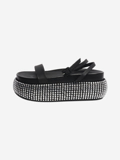 Black diamante platform sandals - size EU 39 Heels Jonathan Simkhai 