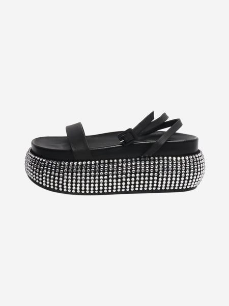 Black diamante platform sandals - size EU 39 product image