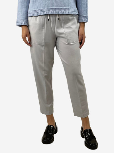 Pale blue elasticated wool trousers - size S Trousers Bamford 