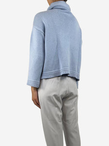 Bamford Baby blue cashmere high-neck jumper - size S