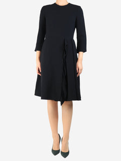 Black 3/4 sleeve A line dress - size UK 10 Dresses Prada 