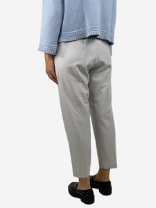 Bamford Pale blue elasticated wool trousers - size S