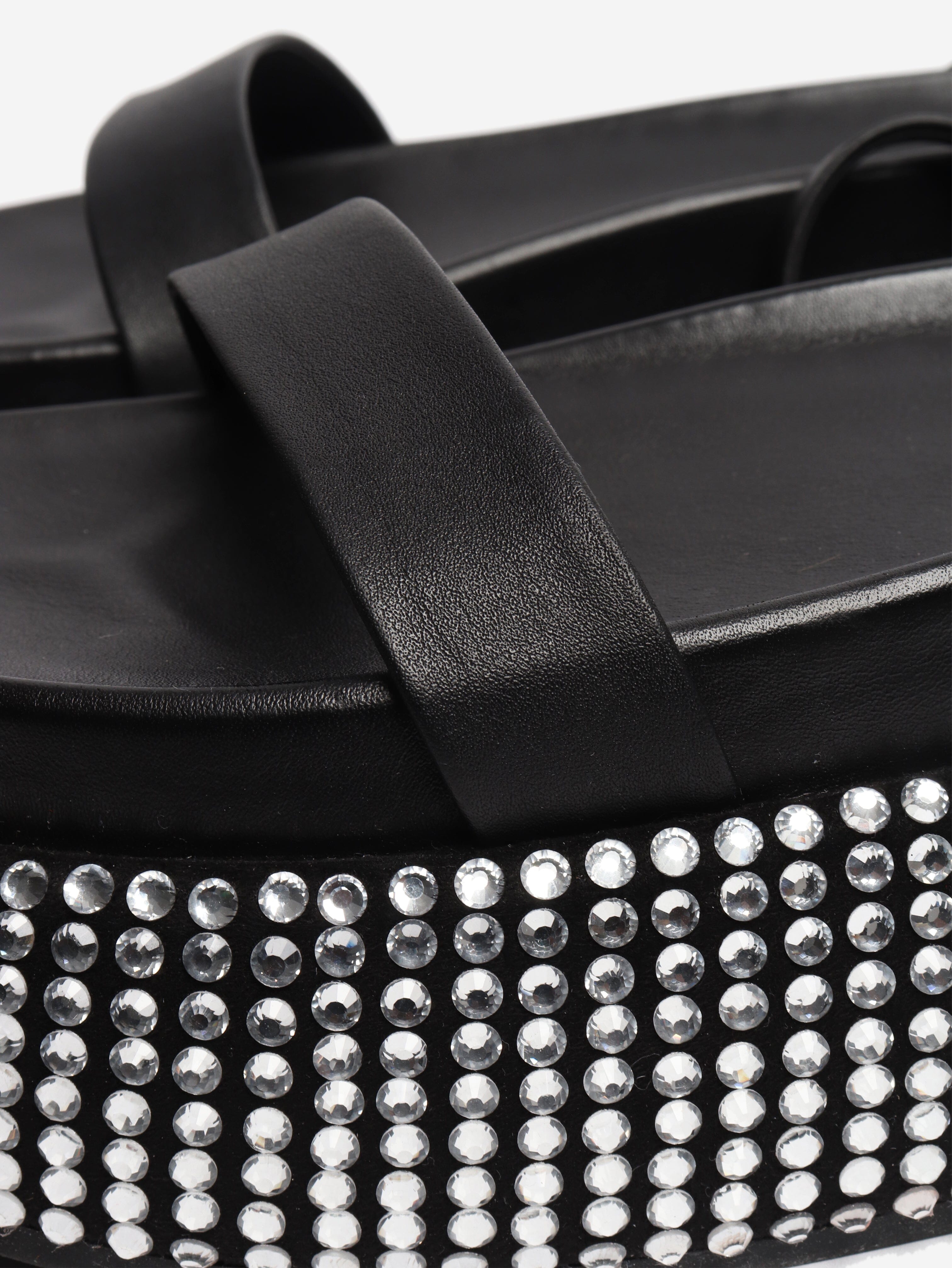 Black diamante platform sandals - size EU 39 Heels Jonathan Simkhai 