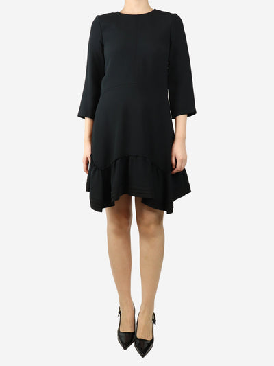 Black ruffle-hem midi dress - size UK 8 Dresses Chloe 