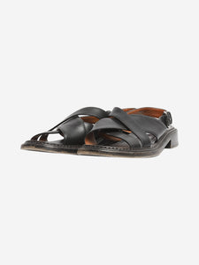 Church's Black leather crossover sandals - size EU 37