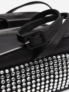 Black diamante platform sandals - size EU 39 Heels Jonathan Simkhai 