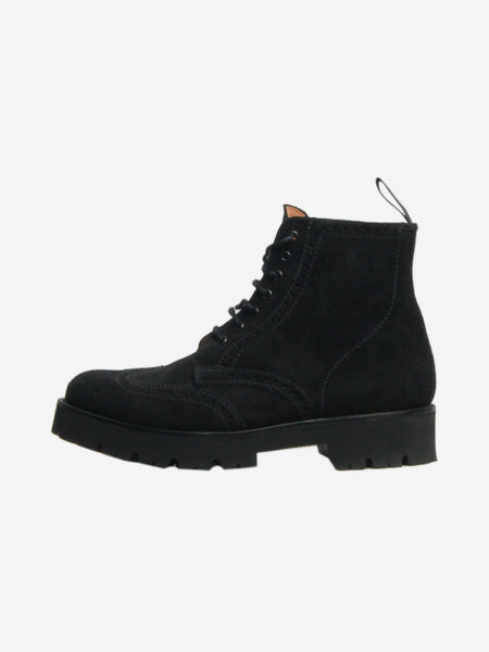 Black suede ankle boots - size EU 38.5 product image