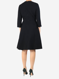 Black 3/4 sleeve A line dress - size UK 10 Dresses Prada 