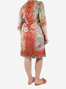 Etro Gold lurex midi dress - size UK 12