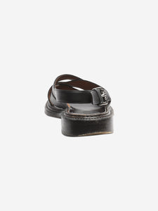 Church's Black leather crossover sandals - size EU 37