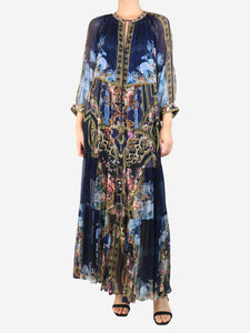 Camilla Navy floral maxi dress - size S