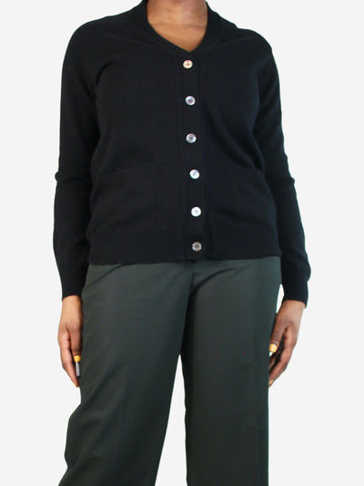 Black button-up cashmere jumper - size L Knitwear Crimson 