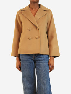 Camel double-breasted wool peacoat - size UK 2 Coats & Jackets Weekend Max Mara 