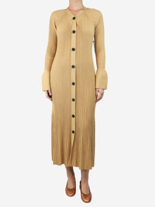 Proenza Schouler Beige button-down ribbed dress - size M