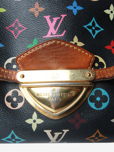 Louis Vuitton x Takashi Murakami Black 2008 Monogram shoulder bag