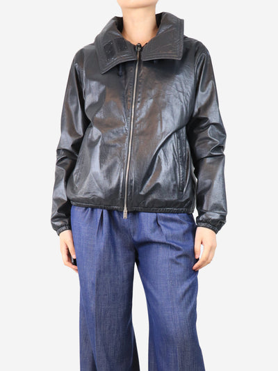Black lambskin hooded jacket - UK 12 Coats & Jackets Celine 