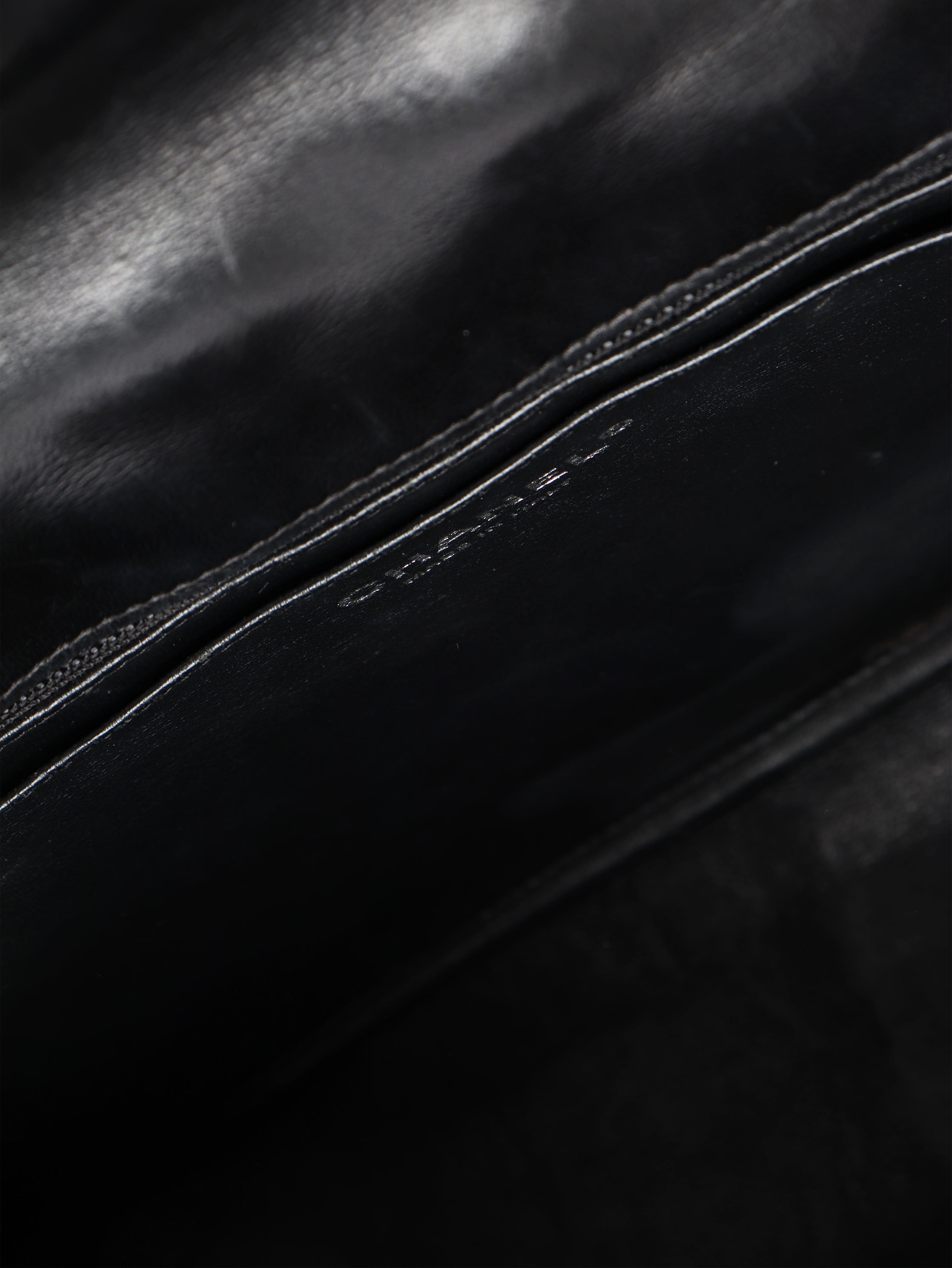 Black 2009 patent quilted jumbo Classic Single Flap bag Shoulder bags Chanel 