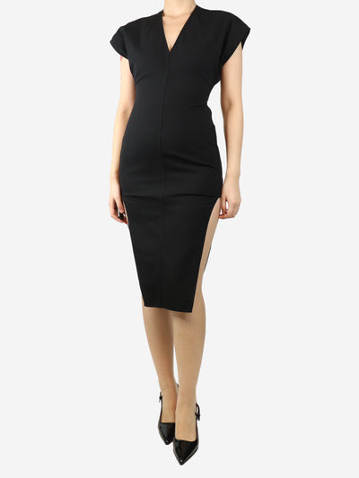 Black sleeveless twill midi dress - size UK 8 Dresses Rick Owens 