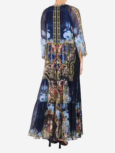Camilla Navy floral maxi dress - size S