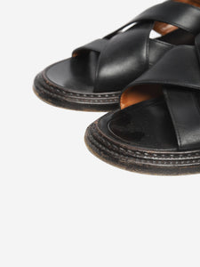 Church's Black leather crossover sandals - size EU 37