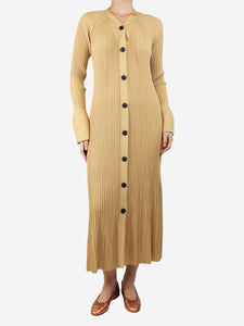 Proenza Schouler Beige button-down ribbed dress - size M