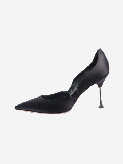 Black satin heels - size EU 40 (UK 7) Heels Manolo Blahnik 