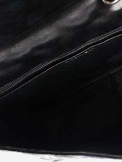 Black 2009 patent quilted jumbo Classic Single Flap bag Shoulder bags Chanel 
