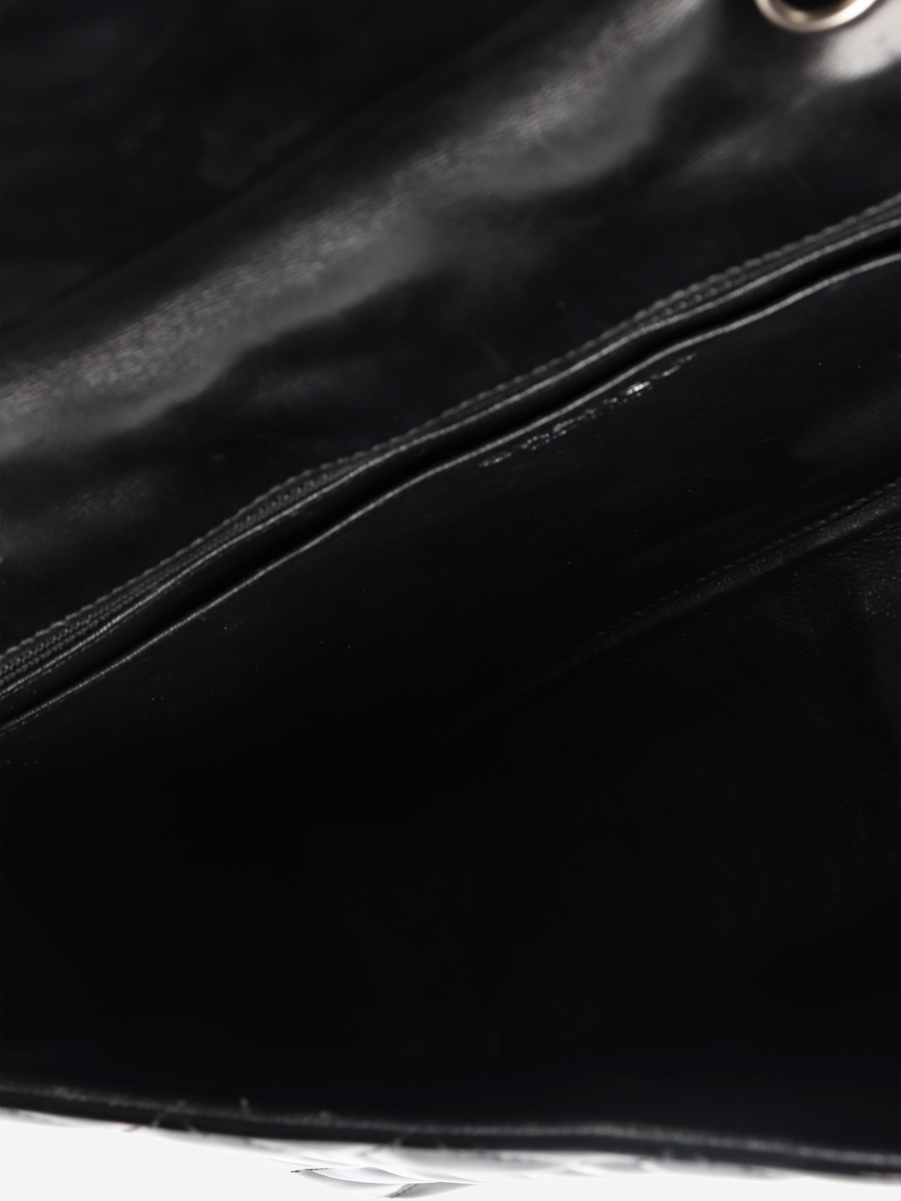 Black 2009 patent quilted jumbo Classic Single Flap bag Shoulder bags Chanel 