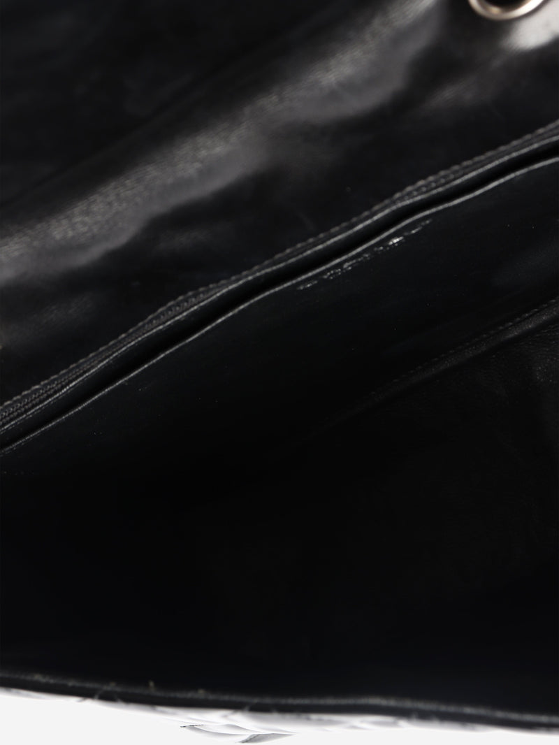 Black 2009 patent quilted jumbo Classic Single Flap bag Shoulder bags Chanel 