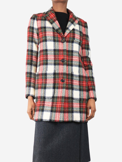 Red plaid wool jacket - size XS Coats & Jackets Bonpoint 