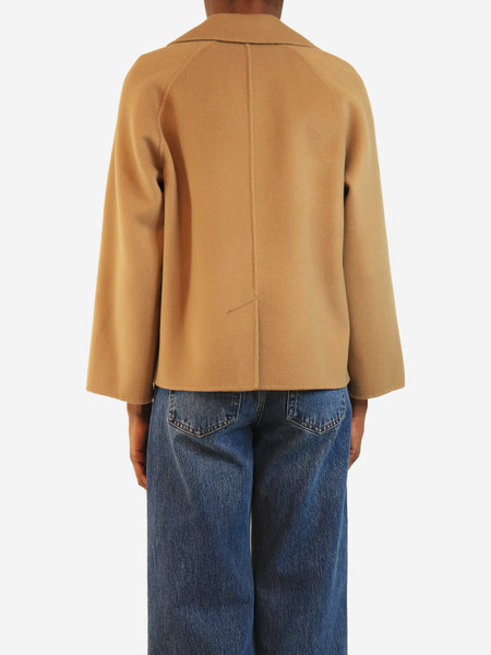 Camel double-breasted wool peacoat - size UK 2 alternate image