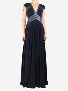 Catherine Deane Navy Wyoming maxi dress - size UK 8