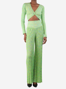 Antonino Valenti Green top and trousers set - size UK 6