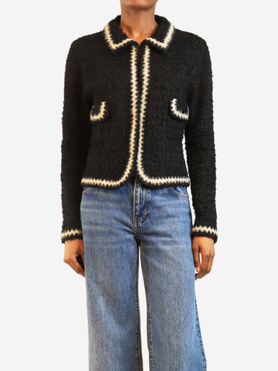 Black mohair-blend jacket - size UK 10 Coats & Jackets Chanel 