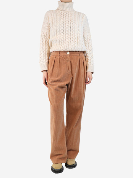 Dusty pink corduroy trousers - size UK 12 alternate image