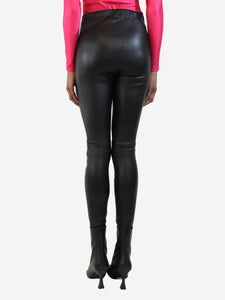 Joseph Black leather leggings - size UK 8