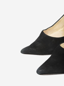 Jimmy Choo Black pointed-toe suede pumps - size EU 38