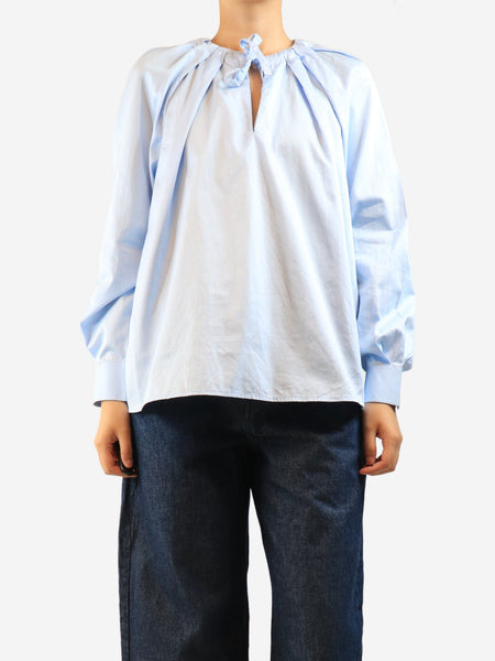 Light blue cotton blouse - size UK 12 product image