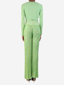 Antonino Valenti Green top and trousers set - size UK 6